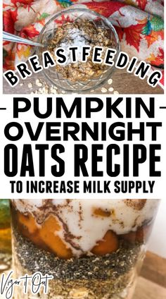 pumpkin overnight oats recipe in a jar