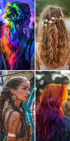 13 Trendy Festival Hairstyles for Coachella and More in 2024 - Fashion Tips Tricks Easy Hairstyles Natural Hair, Hair Ideas For Curly, Bun Hairstyles Easy, Hairstyles Natural Hair, Hairstyles Easy