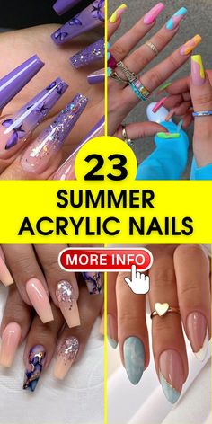 Harry Potter Nail Art, Bright Summer Acrylic Nails, Summer Nails 2024, Acrylic Toes, Acrylic Toe Nails, Classy Nail Designs, Nails Colors, Summer Acrylic Nails, Short Acrylic Nails Designs