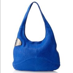 Halston Heritage Large Hobo Leather Bag With Hardware Side Detail, 100% Leather In Beautiful Cobalt Color, Hidden Magnetic Closure, Logo Nylon Lining With Four Slip Pockets And A Zip Pocket, 17" Wide 12" Shoulder Drop 11" Height Halston Heritage, Amazon Fashion, Hobo Bag, Cobalt, Shoes Jewelry, Leather Bag, Zip Pockets, Bags Designer, Shoe Jewelry