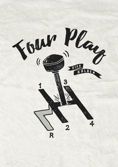 a t - shirt with the words four play on it