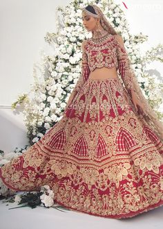 Buy Latest Pakistani Red Lehenga for Marriage with Choli Online decor with beautiful embroidery, dabka work. Buy Latest Pakistani Red Lehenga online in USA Red Lehenga With Dupatta In Chinon, Red Gown With Resham Embroidery In Dola Silk, Red Dola Silk Gown With Resham Embroidery, Red Dabka Work Choli For Festivals, Red Dola Silk Gown With Intricate Embroidery, Red Embroidered Dola Silk Gown, Embroidered Red Dola Silk Gown, Red Lehenga With Dabka Work In Traditional Drape, Red Lehenga With Dabka Work