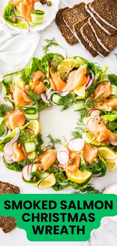 This Smoked Salmon Wreath will make a stunning centrepiece for your festive table. Served with a delicious herb and yoghurt sauce, this easy salad is a quick, no-cook, elegant dish. It is a perfect starter for a heavier meal to follow and ideal for entertaining over the Christmas season.