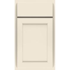 a white cabinet door with an open side panel on the left and bottom panel at the top