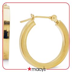 in stock Macy's Oval Gold Jewelry, Cadmium-free Jewelry For Formal Occasions, Cadmium-free Formal Jewelry, Formal Small Hoop Nickel-free Jewelry, Gold Earrings From Macy's, Macy's Hoop Earrings As A Gift, Macy's Hoop Earrings For Formal Occasions, Macy's Classic Hoop Earrings, Gold Hinged Jewelry As Gift