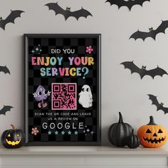 a halloween poster with the words did you enjoy your service?