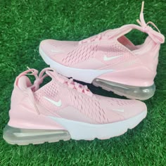 Nike Air Max 270 Gs Pink. Sz 3.5y Women's Sz 5. New Without The Box Pink Nike Tennis Shoes, Nike Air Tennis Shoes, Pink Air Max 270, Pink Nike Air Max 270, 270 Air Max Shoes, Air Maxes, Nike Air Max Pink, Pink Tennis Shoes, Nike Shoes Women Fashion