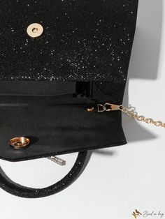 Bird in Bag - Exquisite Glitter Bowkont Embellished Purse: Top Handle Evening Bag, Chic Black Crossbody- Perfect for Wedding Parties or Special Occasions Embellished Purses, Black Evening Bag, Wedding Parties, Black Crossbody, Bird In Bag, Square Bag, Birthday Outfit, Chain Styles, Satchel Bags