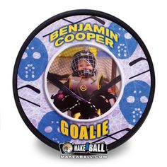 an image of a hockey goalie with the name benjam cooper on it