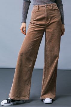 A corduroy pant featuring front closure, side pockets, wide leg and back pockets This season, make a statement in How Dare You Corduroy Pants. Crafted from luxuriously soft corduroy, these pants feature a front closure, side pockets and a wide leg cut that allows for maximum movement and comfort. Finer details include back pockets, adding a touch of sophistication to your look. Wear these pants to unlock a new level of class and style. Details Self : 75% Cotton 25% Polyester Size & Fit - Model i Corduroy Pant, Flying Tomato, Skirt Jumpsuit, Hijab Fashion Inspiration, Fairy Costume, Casual Winter Outfits, Swim Accessories, Virtual Closet