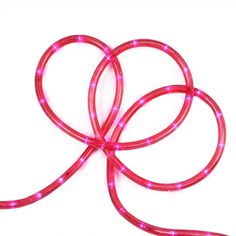 a red cord with pink lights on it