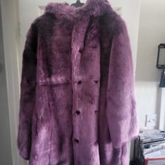 -Nwt & Never Worn -Plush Faux Fur Made With 100% Acrylic Liner Content: 54% Polyester, 46% Rayon -Double-Breasted Button Closure (Allows You To Tighten The Coat By 2-3 Inches!) -“Classic” Coats Come Complete With A Hood And Ears -Large Outer Pockets Purple Faux Fur Trim Coat For Fall, Purple Faux Fur Coat For Winter, Purple Long Sleeve Fur Coat With Faux Fur Trim, Winter Purple Faux Fur Coat, Purple Fur Coat For Fall, Purple Faux Fur Winter Outerwear, Purple Faux Fur Outerwear For Winter, Winter Purple Faux Fur Outerwear, Purple Faux Fur Outerwear For Fall