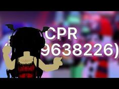 a woman wearing headphones and holding her hands up in front of the words crr