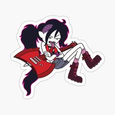 "Marceline" Sticker for Sale by plushism | Redbubble Marceline Sticker, Stickers Cool, Marceline The Vampire Queen, Vampire Queen, Adventure Gifts, Stickers For Sale, Cool Stickers, The Vampire, Printable Stickers