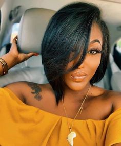 Bob Hairstyles With Color Black Women, Short In Back Long In Front Hairstyles Graduated Bob, Pointy Tail Hairstyles Black Women, Atlanta Hair Stylist, See In Bob Weave Black Women, Medium Bob Hairstyles For Black Women, Bob Leave Out Sew In, Silk Press With Bangs, Black Bobs On Black Women