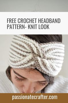 the free crochet headband pattern - knit look