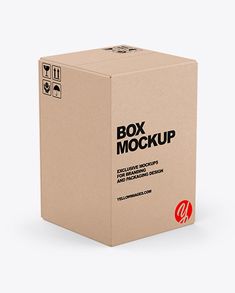 a cardboard box mockup on a white background