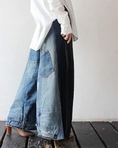 Ropa Upcycling, Trend Council, Mode Tips, Denim Inspiration, Denim On Denim, Recycle Jeans