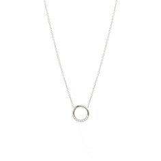 14k gold small thick circle necklace with 10 white pave diamonds set o the bottom on an adjustable chain SPECIFICS• 14k cable chain adjustable at 14-15-16" • circle has diameter of approx. 3/8"• white diamonds .06 ctw Diamond Circle Pendant, Cable Chain Necklace, Small Circle, Circle Pendant Necklace, Circle Diamond, Rare Gems, Circle Necklace, The Circle, Circle Pendant