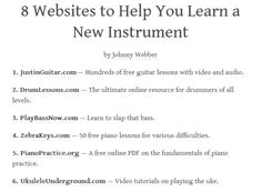 an instruction sheet for how to learn piano with the help of music teacher, john weeber