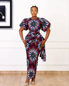 This beautifully made African print dress will make you look stunning and standout in that your forthcoming occasion. ABOUT SIZING: *  Comes in different sizes.  * For more perfect fit, please use the measurement guide/sample to measure and send us the following: @Bust @Waist @Hip  @Dress length  Kindly let us know how tall you are to enable us determine a perfect dress length for you. ORDERING PROCESS: * Please swipe left of the product/outfit picture to see pictures of available fabrics in numbers, choose an option  that corresponds with the one you like from the fabric option. * Please go through the size chart/guide and choose your size and proceed to checkout. * Kindly add your phone number for courier to make contacts to know your whereabouts before delivering your order. FABRIC AVAI Red Printed Party Dress, Red Printed Midi Dress For Party, African Birthday Dress, Latest Ankara Long Gown Styles, Long Ankara Dresses, Puffy Sleeve Dress, Ankara Long Gown, Red Carpet Dress, Carpet Dress