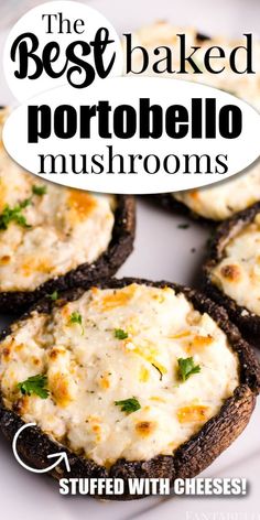 the best baked potato mushrooms are stuffed with cheese