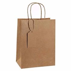 a brown paper bag on a white background