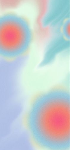 an abstract image of red and blue circles on a light blue background with pink center