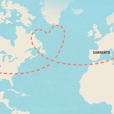 a map shows the route of an airplane that is flying in the sky above the earth