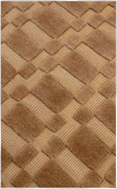 a brown rug with squares on it