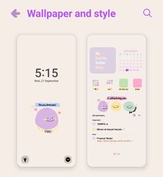 the wallpaper and style app is designed to look like it has been updated with stickers