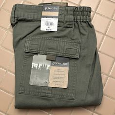 Men’s St. John’s Bay Hiking Shorts. Greenstone, 100% Cotton Twill Big And Tall Cotton Bottoms With Side Pockets, Casual Big And Tall Bottoms With Side Pockets, Casual Bottoms With Side Pockets For Big And Tall, British Khaki, Hiking Shorts, Cargo Shorts Men, Black Cargo, Fish Print, Shorts Men