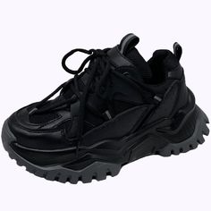 Women Chunky Sneakers Fashion Platform Sneakers Black Ladies Brand Designer Casual Shoes Woman Leather Sports Dad Shoes Lace-up Skate Shoes With Thick Bottom For Sports, Chunky Platform Lace-up Sneakers For Sports, Synthetic Lace-up Skate Shoes With Thick Bottoms, Lace-up Synthetic Skate Shoes With Thick Bottom, Synthetic Lace-up Skate Shoes With Thick Bottom, Chunky Lace-up Sneakers For Sports, High-top Skate Shoes For Sports, Low-top Synthetic Skate Shoes With Thick Bottom, Lace-up Thick Bottom Skate Shoes For Streetwear