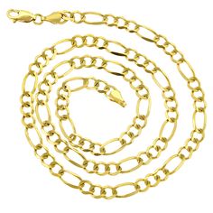 LUXURMAN Solid Gold Chains: This 10k Gold Figaro Chain For Men & Women is 4mm wide, each Figaro necklace is quality made and is available at up to 50% off the retail price. LUXURMAN Gold Chains are always SOLID gold chains, never hollow, never gold filled, just good old solid real gold chains without any gimmicks. No matter if you choose 10k gold chain, 14k gold chain, or 18k gold chain you can be sure of the LUXURMAN commitment to deliver high quality affordable luxury. Buy gold chains and gold Gold Figaro Chain, Black Diamond Earrings Studs, 10k Gold Chain, Real Gold Chains, Diamond Watches For Men, Silver Diamond Earrings, Diamond Jewelry Store, Chain For Men, Figaro Chain Necklace