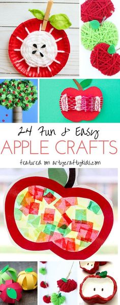 apple crafts for kids that are easy to make