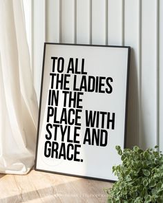 To all the ladies in the place with style and grace | 90s Old school hip hop lyrics wall art poster - HiphopBoutiq Place Poster, Old School Hip Hop, Lyrics Wall Art, Hip Hop Lyrics, Rapper Quotes, Salon Suites, Inspire Me Home Decor, Lyric Poster, Rap Lyrics