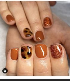 Gel Nails Designs, Crafts Thanksgiving, Cute Nail Colors, Thanksgiving Nail Designs, Short Gel Nails, Fall Gel Nails, Thanksgiving Nails, Gel Nail Design, Winter Nail Designs