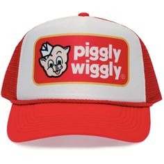 Introducing The Piggly Wiggly Trucker's Hat, A Perfect Accessory For Any Fashion-Forward Individual Looking To Add A Touch Of Retro Vintage Style To Their Wardrobe. Made With High-Quality Materials, This Foam Mesh Cap Ensures Maximum Comfort And Durability. Featuring The Iconic Piggly Wiggly Logo And A 70s-80s American History Vibe, This Hat Is Sure To Turn Heads. Plus, It's Merchandise Quality And Made Right Here In The United States! The Piggly Wiggly Trucker's Hat Boasts A Timeless Design Tha Retro Red Trucker Hat, Retro Trucker Hat, Piggly Wiggly, Next Fashion, Mesh Cap, Outdoor Event, Retro Vintage Style, Grocery Shop, Grocery Store