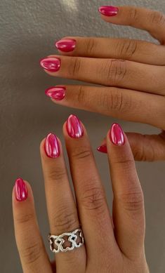 Chrome Summer Nails, Summer Chrome Nails, Chrome Manicure, Blue Chrome Nails, White Chrome Nails, Hoco Nails, Pink Chrome Nails, Nagellack Trends, Milky Nails