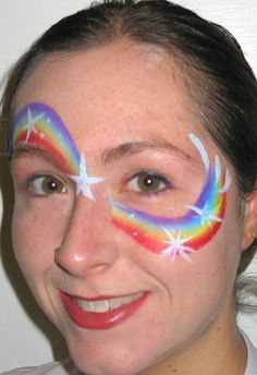 Easter Face Paint, Rainbow Face Paint, Fair Face, Girl Face Painting, Rainbow Face, Flower Face