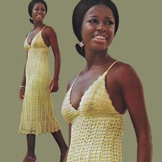 Crochet Slip Dress - Vintage 1960s, 1970s Crochet Slip Summer Dress  Pattern details in Listing Photos.  The pattern is written in English.  This is a PDF crochet pattern, it is not for the garment, materials, or a paper copy of the pattern. This is a pattern from my vintage basket of knitting & crochet patterns.  This is an INSTANT DOWNLOAD, no physical item will be mailed/shipped. PDF's can be instantly downloaded following the Etsy download link after payment. You'll receive the pattern as a PDF format. Every printable purchase is non-refundable. However if there are any problems understanding the pattern please reach out and I can help offer supplemental materials.  You will require Adobe Reader or a similar app on your computer in order to print or view the PDF file Crochet 60s Dress, Crochet Vintage Pattern, Vintage Knit Dress, Vintage Crochet Dress Pattern, 60’s Dress, Crochet Slip Dress, Pattern Summer Dress, 1970s Crochet, Summer Dress Pattern