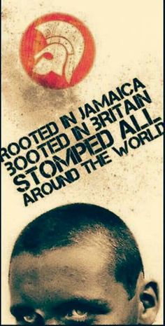 a man with an orange circle above his head and the words rooted in jamaica written on it