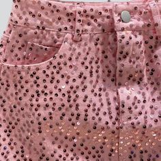 Bring on the nostalgia with our striking Y2K-style Rihnsotne Embellished Pink Denim Skirt ââ‚?now available from the 2023 Summer Collection! This mid-waisted mini skirt is a timelessly chic piece that's sure to take your wardrobe to the next level.Distinctive Features: Y2K-Inspired Style: An unmistakable throwback to a modern-defining era. this skirt oozes effortlessly cool vibes. Rihnsotne Embellishments: Our signature rhinestones add a unique flair. elevating this piece to one-of-a-kind status High-waisted Pink Cotton Skirt, Trendy Sequined Mini Skirt For Spring, High Waist Pink Cotton Skirt, High Waist Denim Skirt For Summer Party, Trendy Sequined Skirt, Pink High-waisted Fitted Denim Skirt, Pink High-waisted Denim Skirt For Spring, Trendy Skirt With Pockets For Party, Pink Mini Denim Skirt For Summer