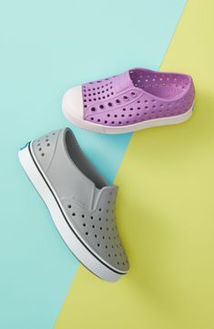 A classic sneaker silhouette is updated in ultra-lightweight EVA for a comfortable, cushioned feel. Allover perforations ensure feet stay cool and dry. Style Name:Native Shoes Jefferson Water Friendly Slip-On Vegan Sneaker (Baby, Walker, Toddler, Little Kid & Big Kid). Style Number: 851667. Non-slip Slip-on Low-top Sneakers, Casual Waterproof Slip-on Sneakers, Casual Waterproof Sneakers For Spring, Non-slip Low-top Slip-on Sneakers For Light Sports, Non-slip Sneakers For Outdoor Activities In Spring, Spring Waterproof Round Toe Sneakers, Slip-resistant Sneakers For Outdoor Summer Activities, Slip-resistant Sneakers For Summer Outdoor Activities, Summer Slip-resistant Sneakers For Outdoor Activities