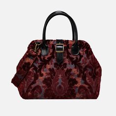 Burnout Velvet Wine Carpet Handbag Purse Victorian Carpet, Traditional Carpet, Large Travel Bag, Work Tote Bag, Burnout Velvet, Carpet Bag, Mens Travel Bag, Work Tote, Bag Stand