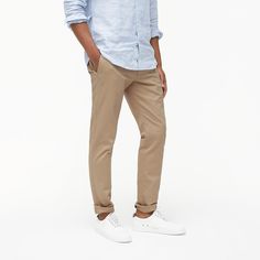 Cotton/elastane.straight Through The Hip, But Still Slim In The Thigh And Leg.zip Fly.off-Seam Pockets, Back Welt Pockets.machine Wash.select Colors Only Available Online.import. Green Chino Pants, Tan Chinos, British Khaki, Mens Chino Pants, Khaki Chino Pants, Slim Chinos, Casual Dress Pants, Chino Pants Men, Casual Chinos