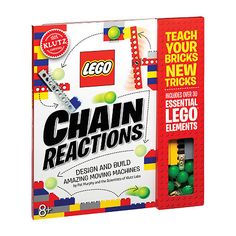 the lego chain reactions kit is in its box