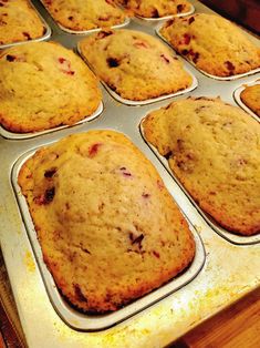 freshly baked muffins sitting in the pan ready to be eaten