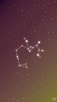 the zodiac sign sagith is shown in the sky with stars all around it