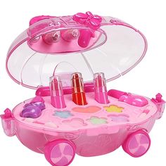 Ysmlkl Make-Up Toy Box Children's Make-Up Toy Set Make-Up Car Princess Themed Vanity Girls Set With 16 Fashion And Makeup Accessories (A). Never Used But Does Not Have Box Disney Frozen Dolls, Childrens Makeup, Frozen Dolls, Lips Gloss, Up Pumpkin, Makeup Toys, Makeup Kit For Kids, Play Makeup, Craft Booth Display